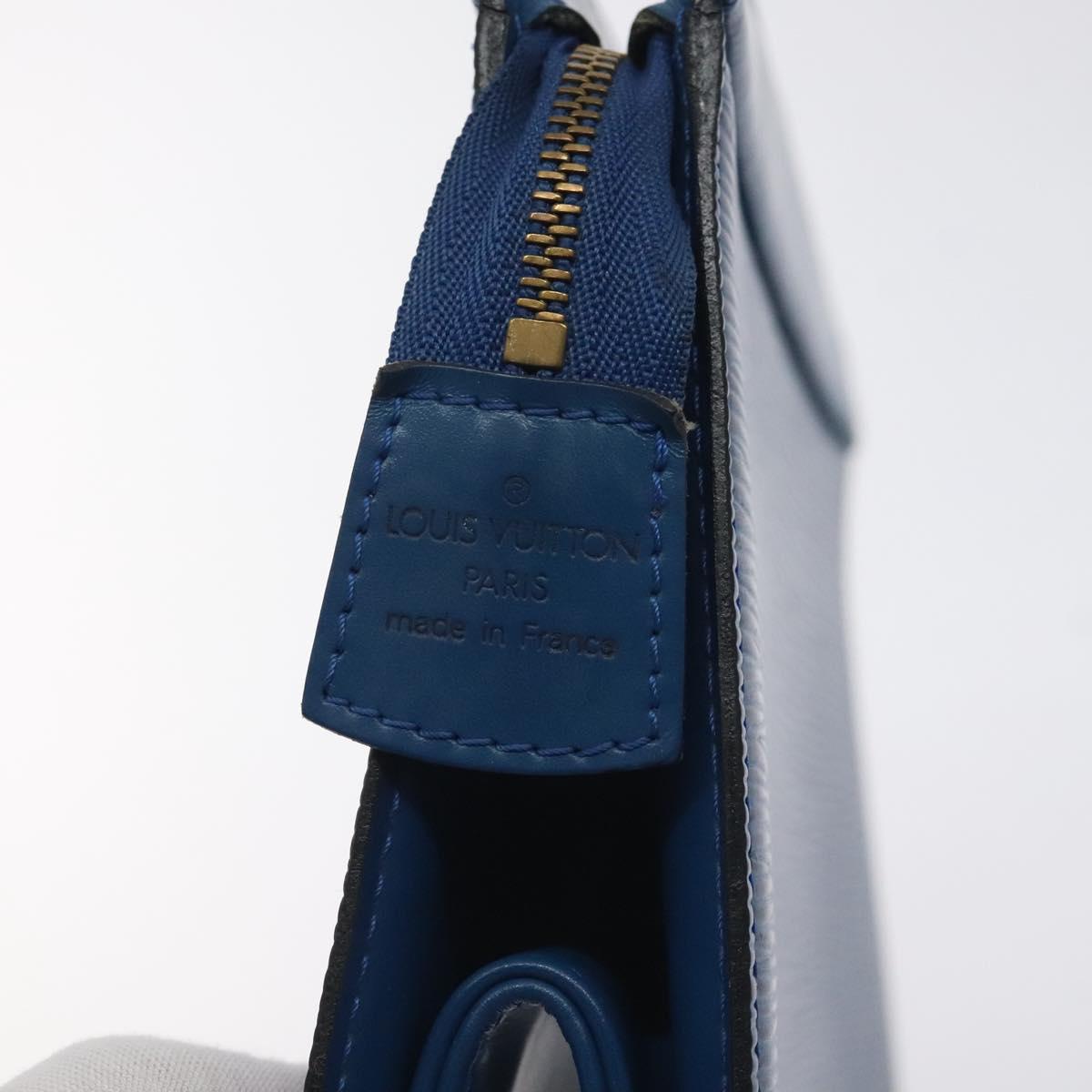 LOUIS VUITTON Epi Trousse Crete Pouch Blue M48405 LV Auth 115282
