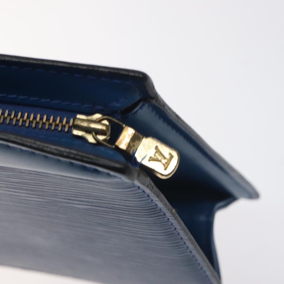 LOUIS VUITTON Epi Trousse Crete Pouch Blue M48405 LV Auth 115282