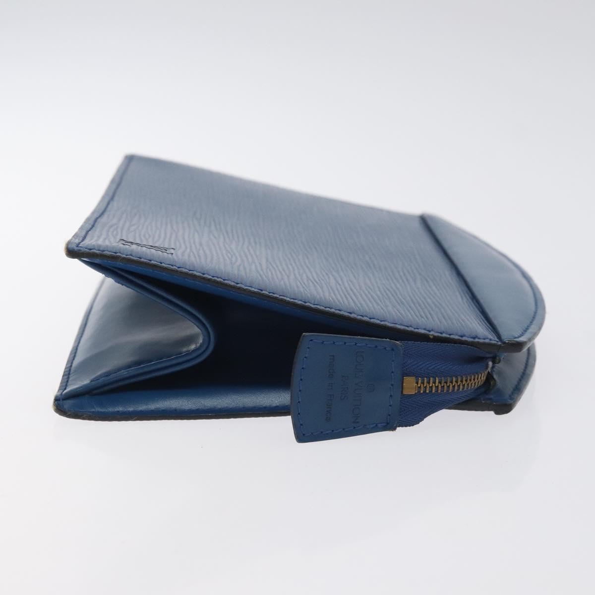 LOUIS VUITTON Epi Trousse Crete Pouch Blue M48405 LV Auth 115282