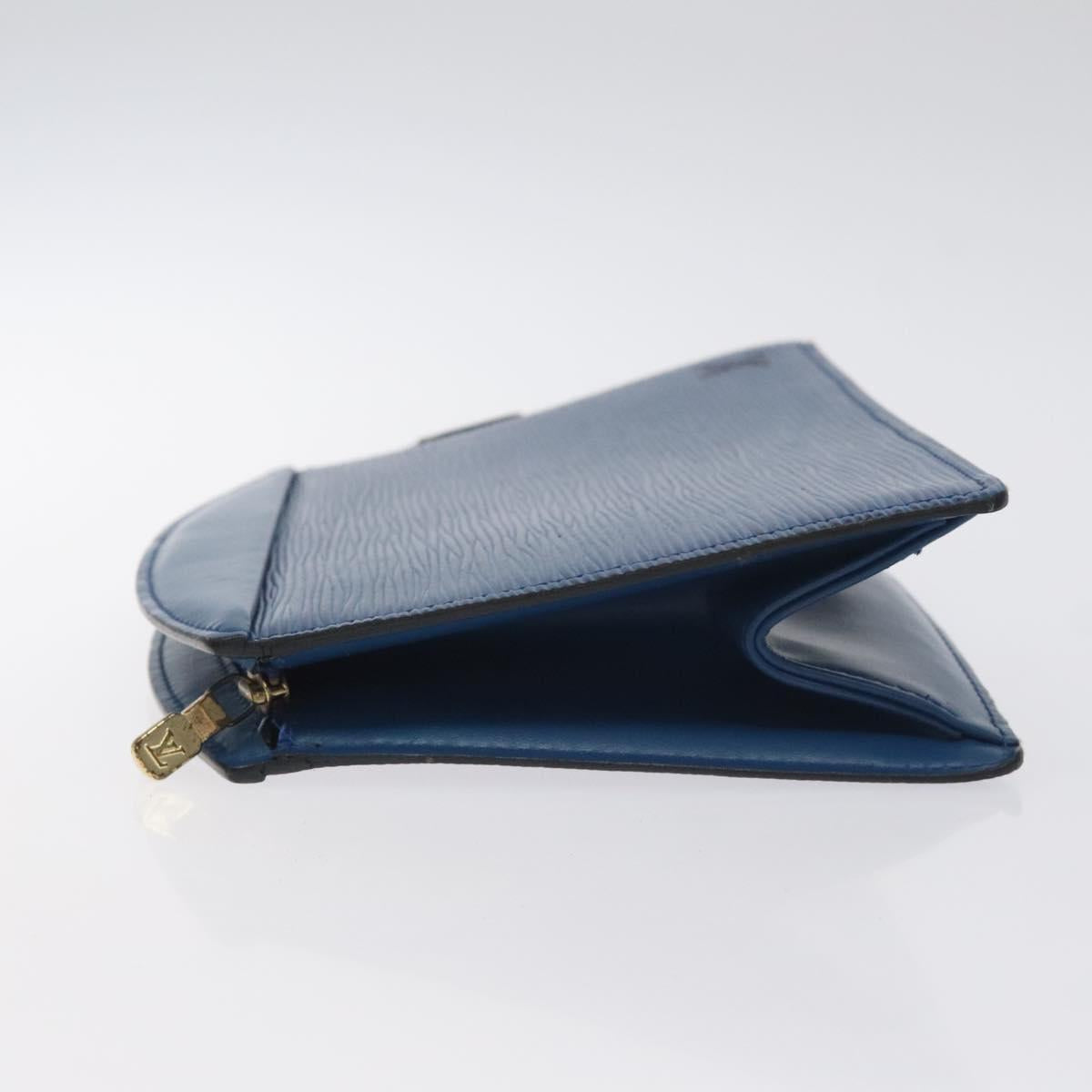LOUIS VUITTON Epi Trousse Crete Pouch Blue M48405 LV Auth 115282
