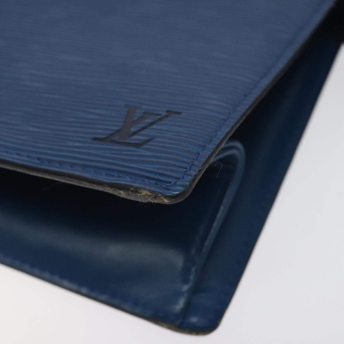 LOUIS VUITTON Epi Trousse Crete Pouch Blue M48405 LV Auth 115282