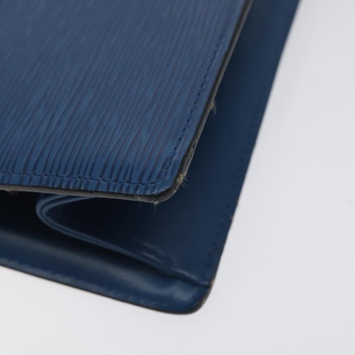 LOUIS VUITTON Epi Trousse Crete Pouch Blue M48405 LV Auth 115282