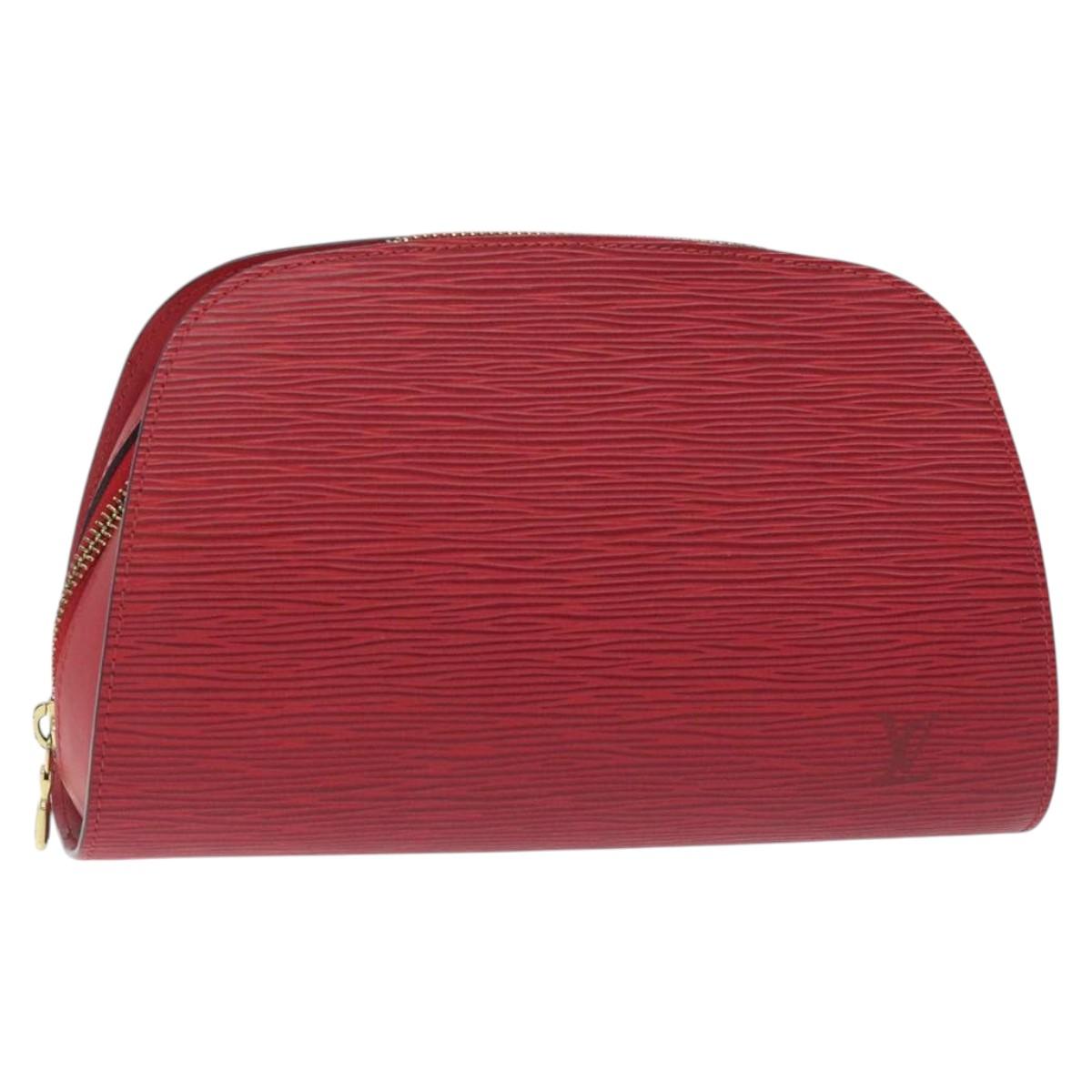 LOUIS VUITTON Epi Dauphine GM Pouch Red M48457 LV Auth 115286