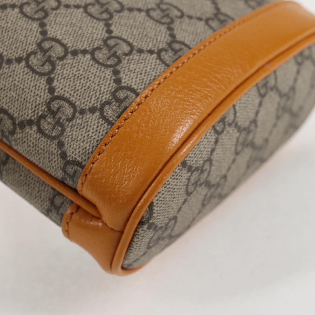 GUCCI GG Supreme Shoulder Bag PVC Beige Gold 660304 Auth 115292SM