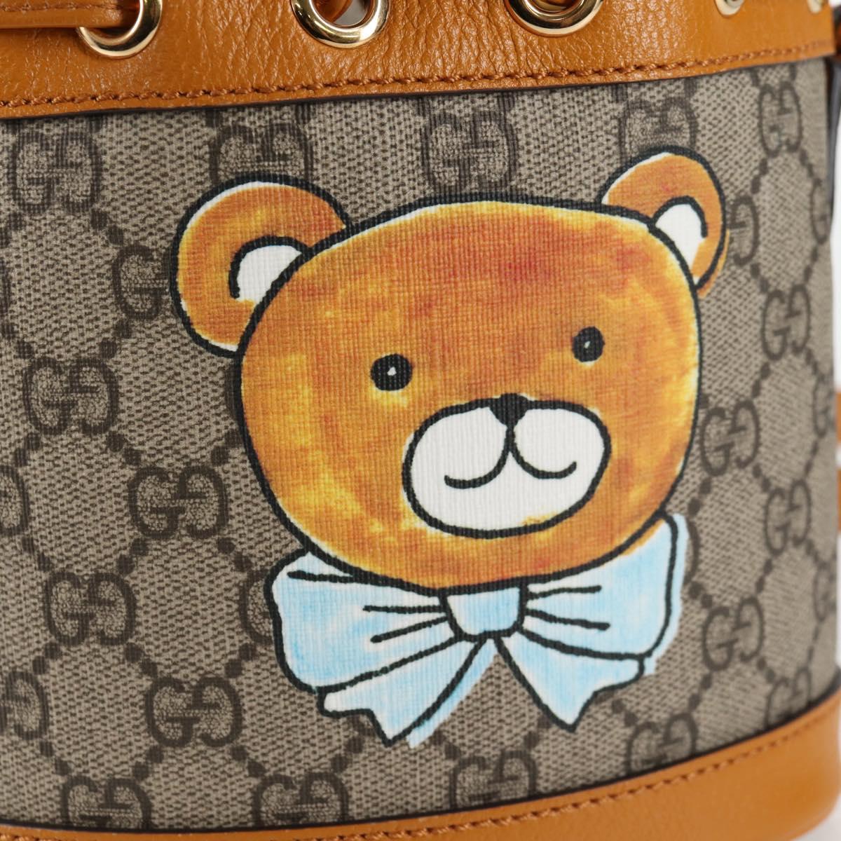 GUCCI GG Supreme Shoulder Bag PVC Beige Gold 660304 Auth 115292SM