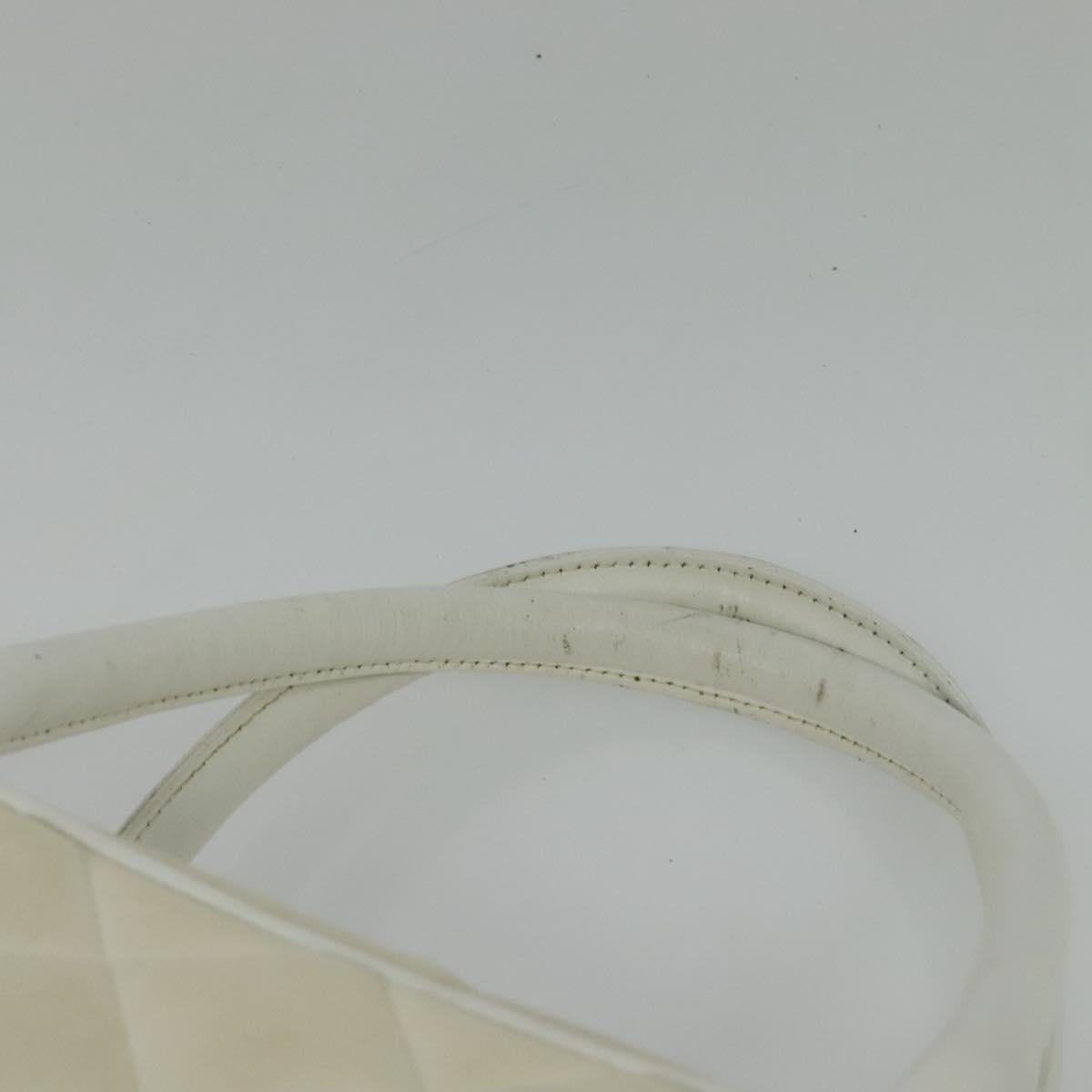 CHANEL Sports Line Boston Bag Canvas White CC Auth 115293