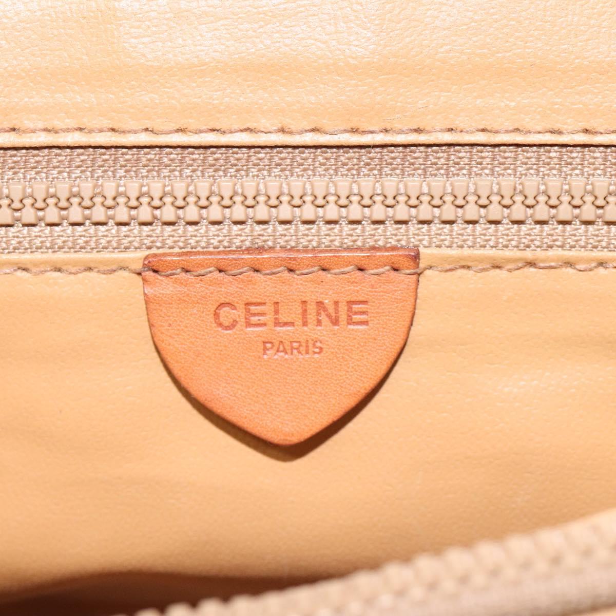 CELINE Macadam Canvas Hand Bag Beige Auth 115341