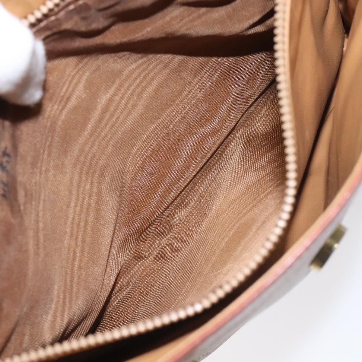 CELINE Macadam Canvas Hand Bag Beige Auth 115341