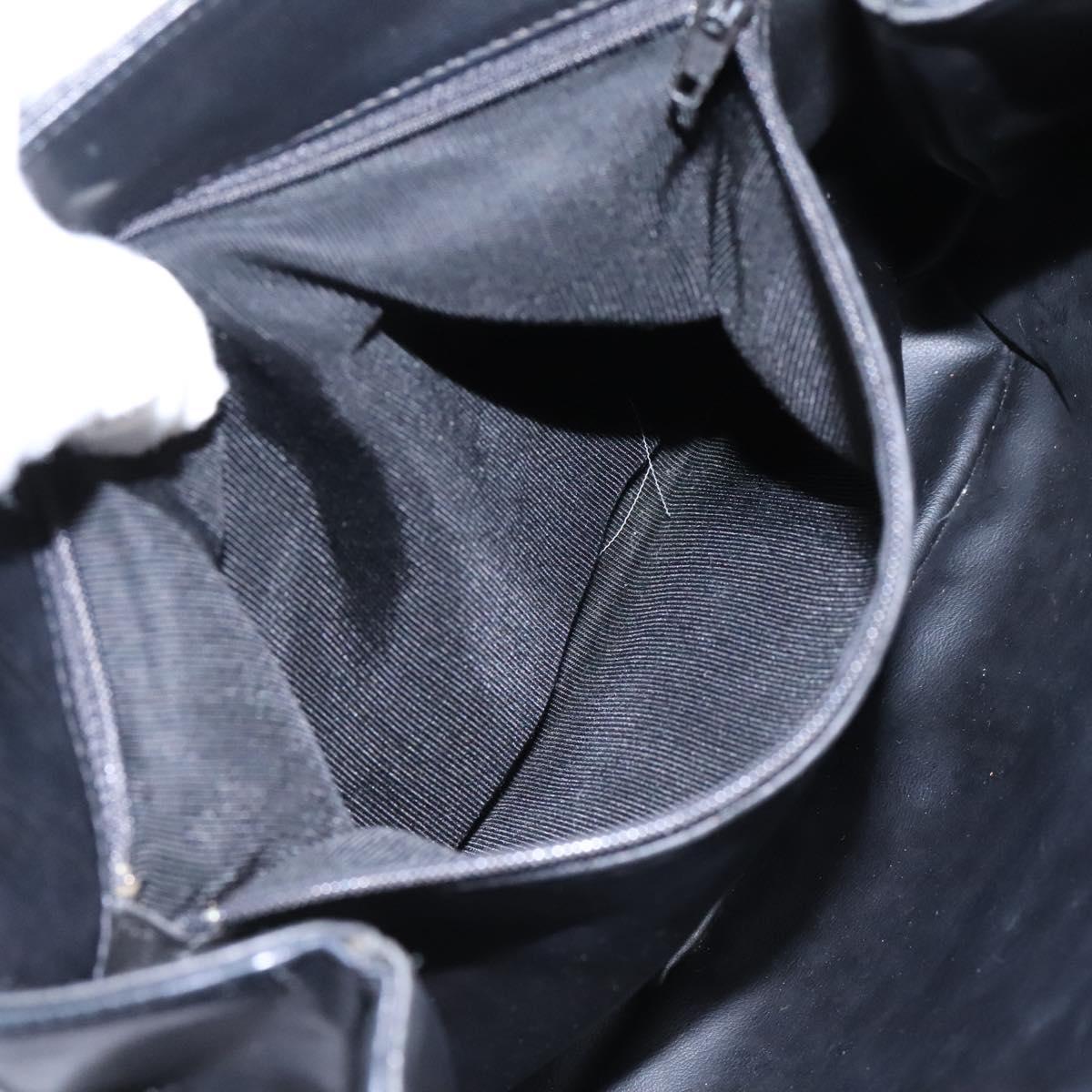 BALLY Hand Bag Leather Black Auth 115343