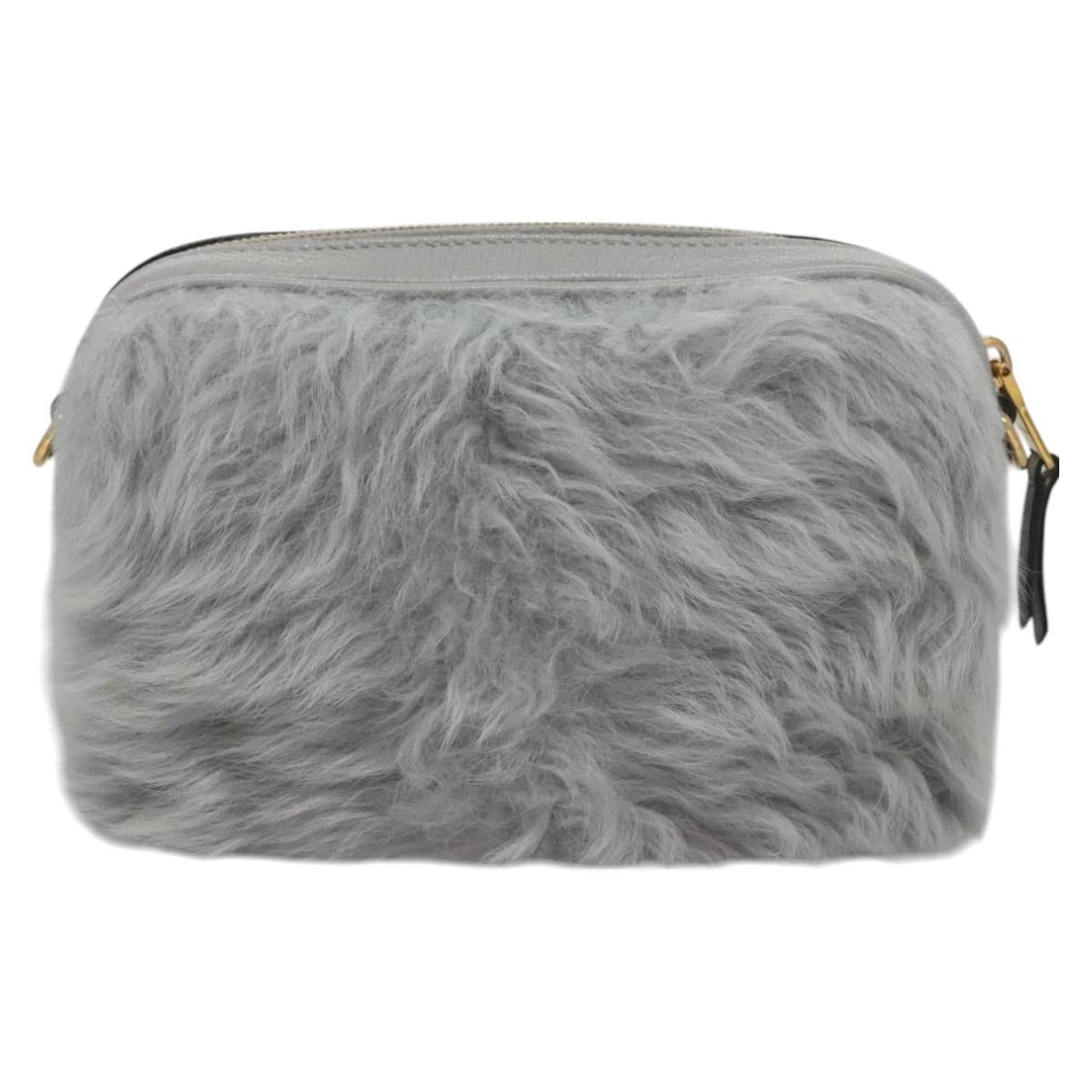 Miu Miu Shoulder Bag Gray Auth 115374SAM