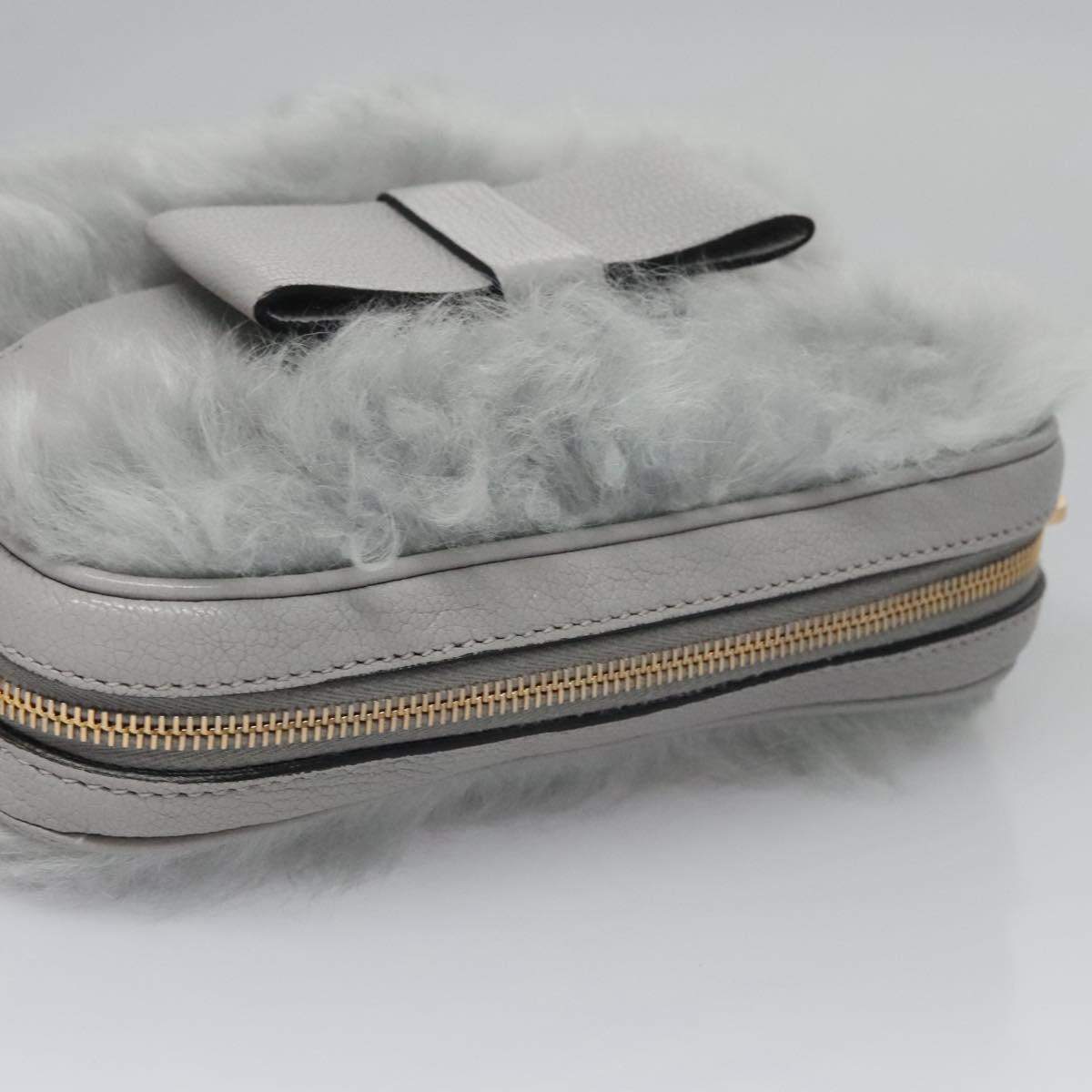 Miu Miu Shoulder Bag Gray Auth 115374AM