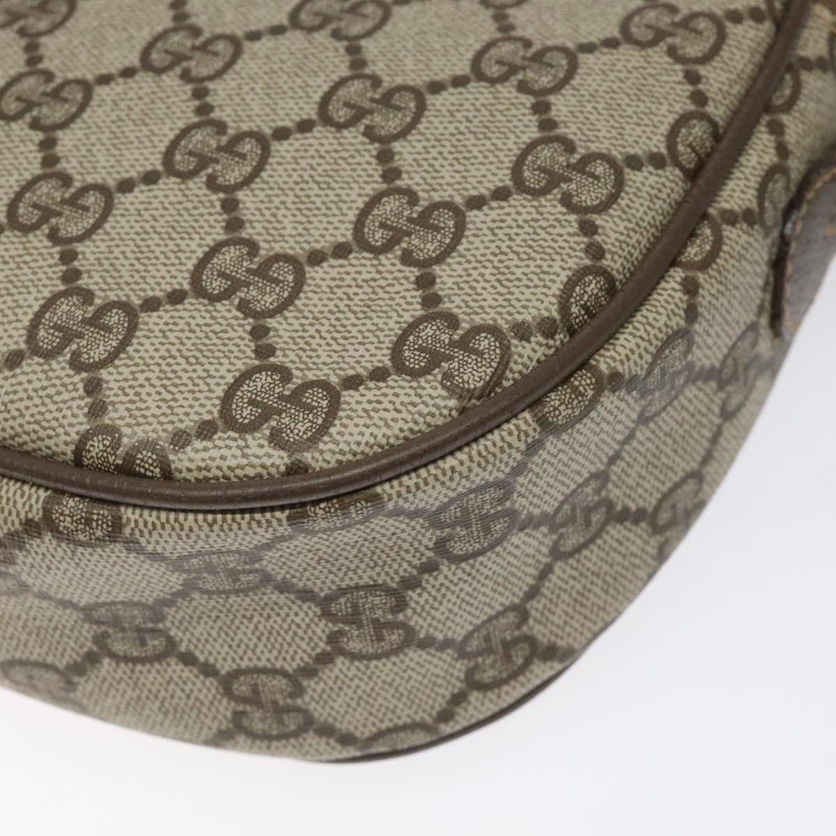 GUCCI GG Supreme Web Sherry Line Clutch Bag PVC Beige Red 89 01 034 Auth 115396