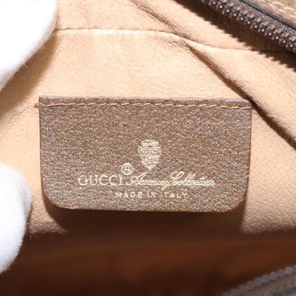GUCCI GG Supreme Web Sherry Line Clutch Bag PVC Beige Red 89 01 034 Auth 115396