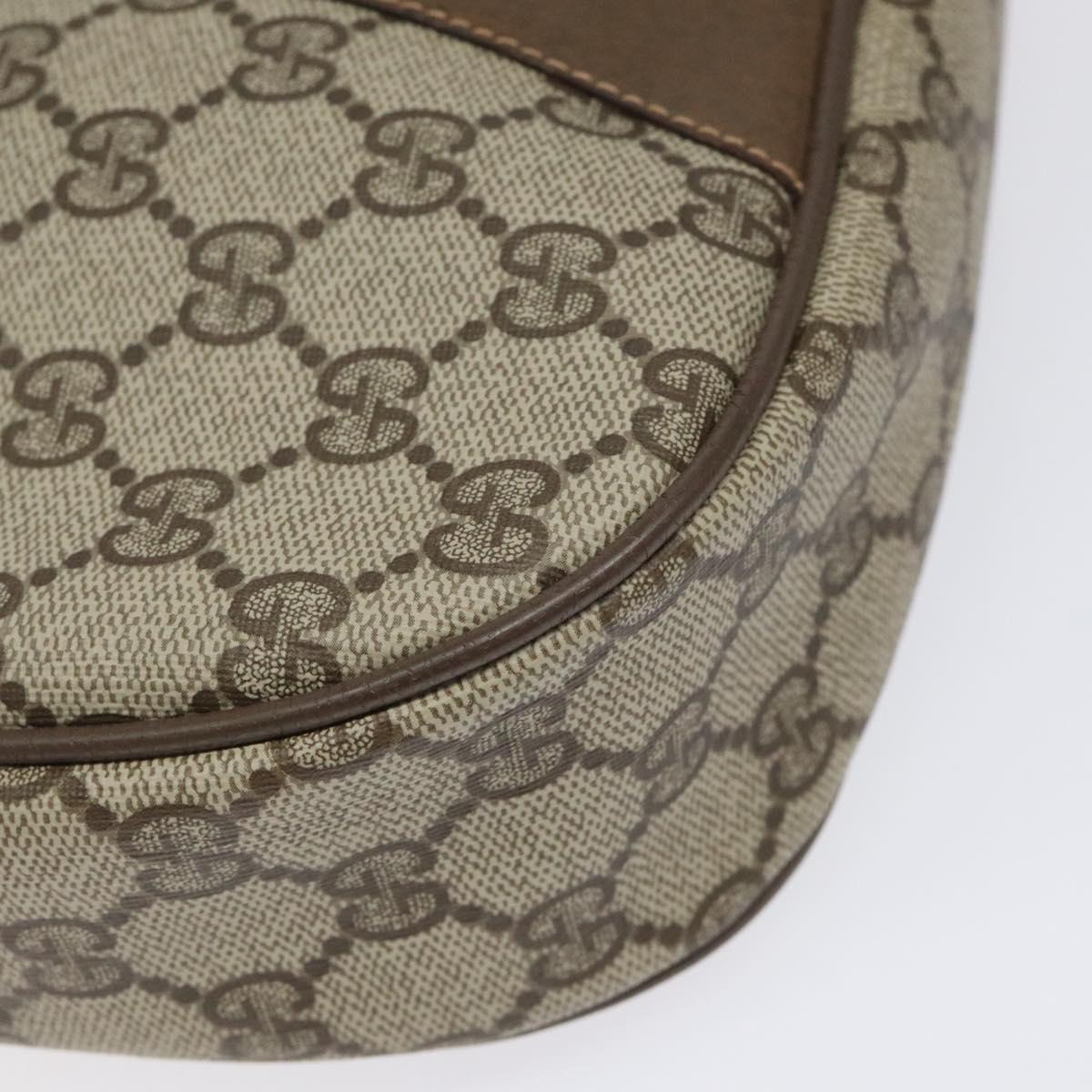 GUCCI GG Supreme Web Sherry Line Clutch Bag PVC Beige Red 89 01 034 Auth 115396