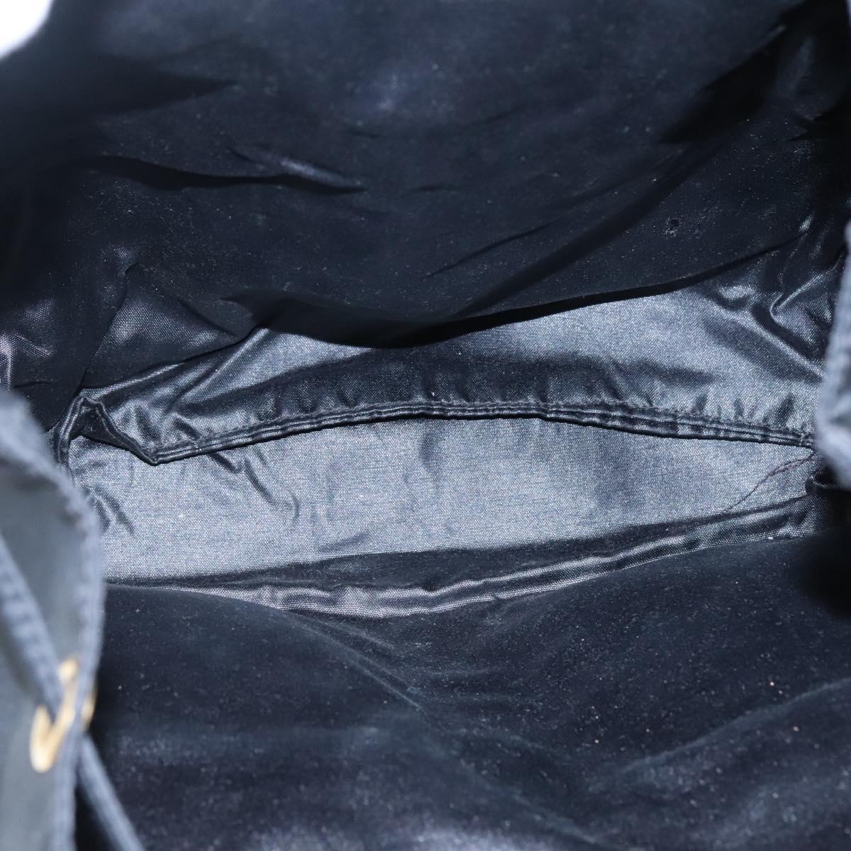 Gianni Versace Backpack Nylon Black Auth 115404