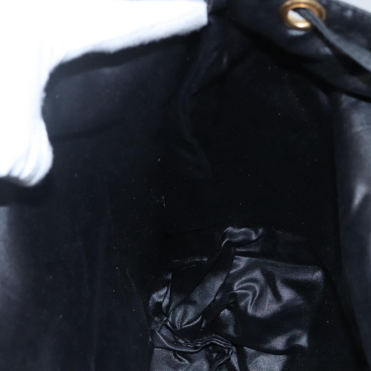 Gianni Versace Backpack Nylon Black Auth 115404