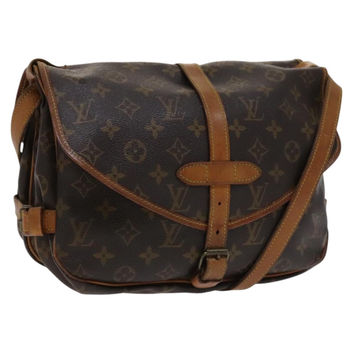 LOUIS VUITTON Monogram Saumur 30 Shoulder Bag M42256 LV Auth 115416
