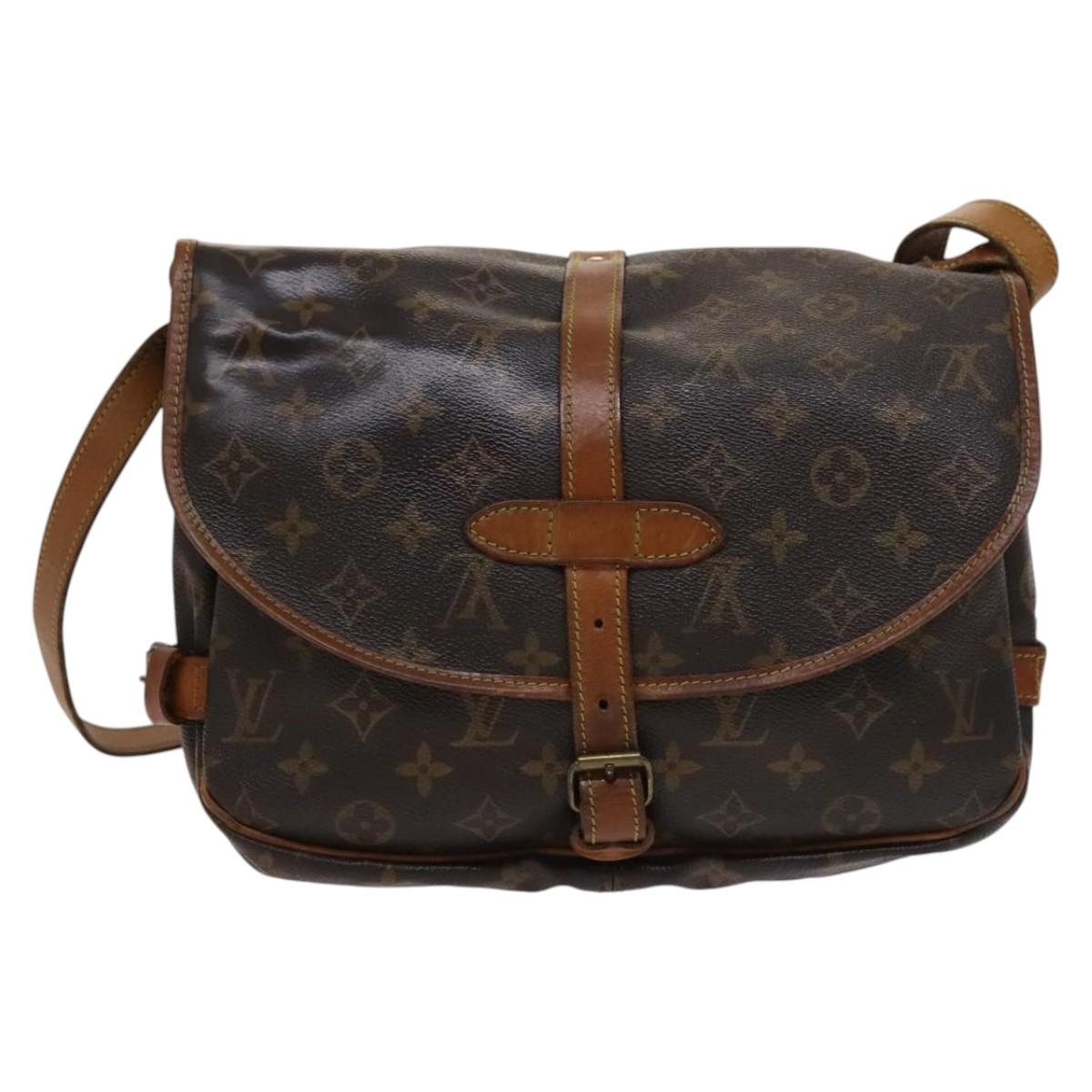 LOUIS VUITTON Monogram Saumur 30 Shoulder Bag M42256 LV Auth 115416