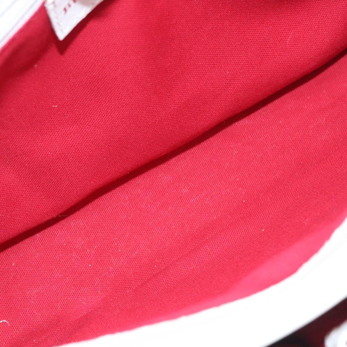 BURBERRY Hand Bag Canvas White Auth 115428