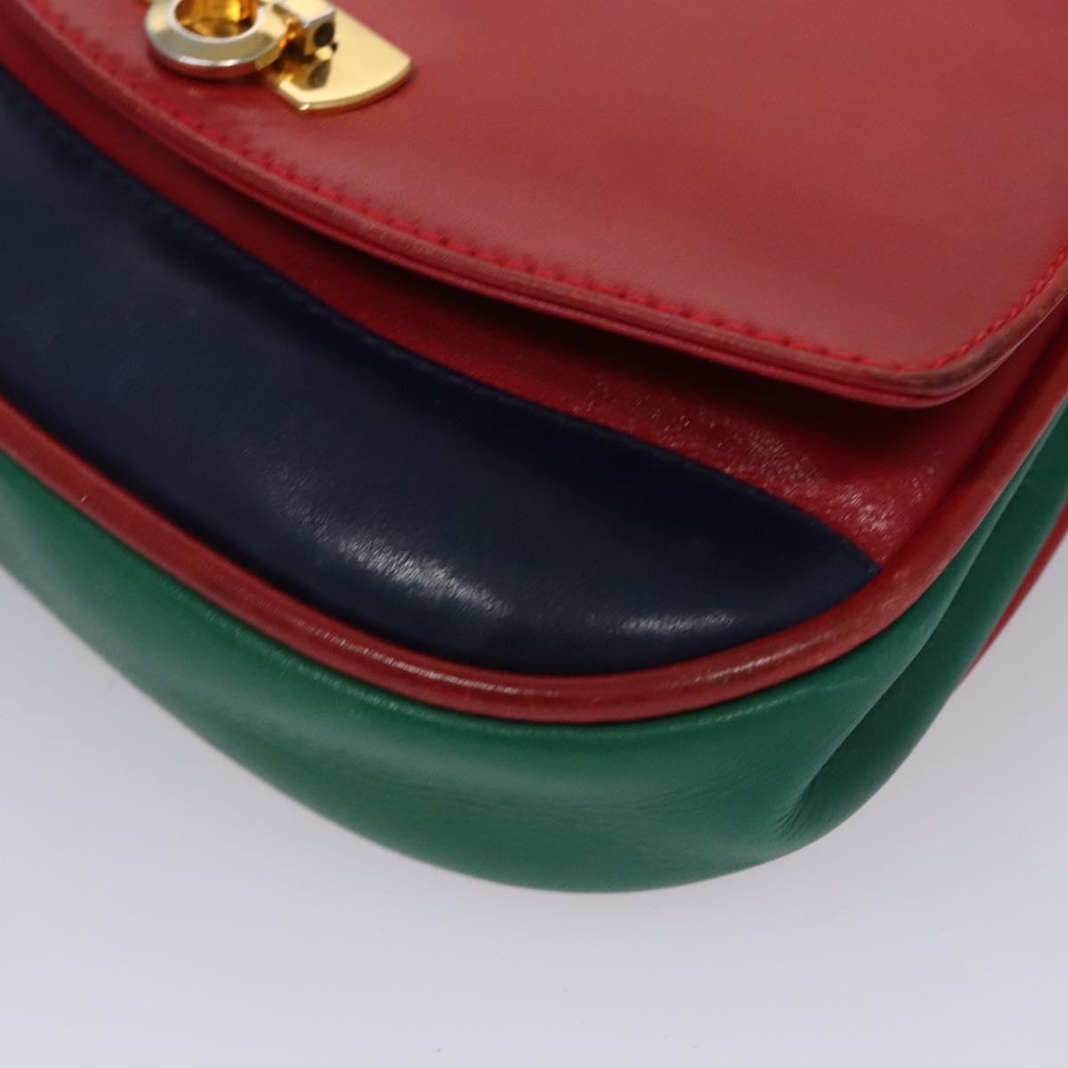 Salvatore Ferragamo Gancini Waist bag Leather Red Auth 115429