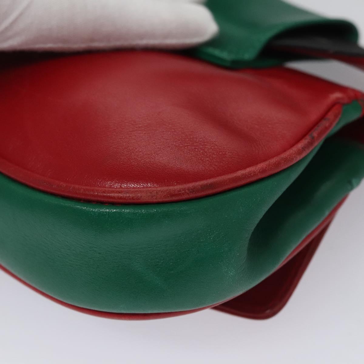 Salvatore Ferragamo Gancini Waist bag Leather Red Auth 115429