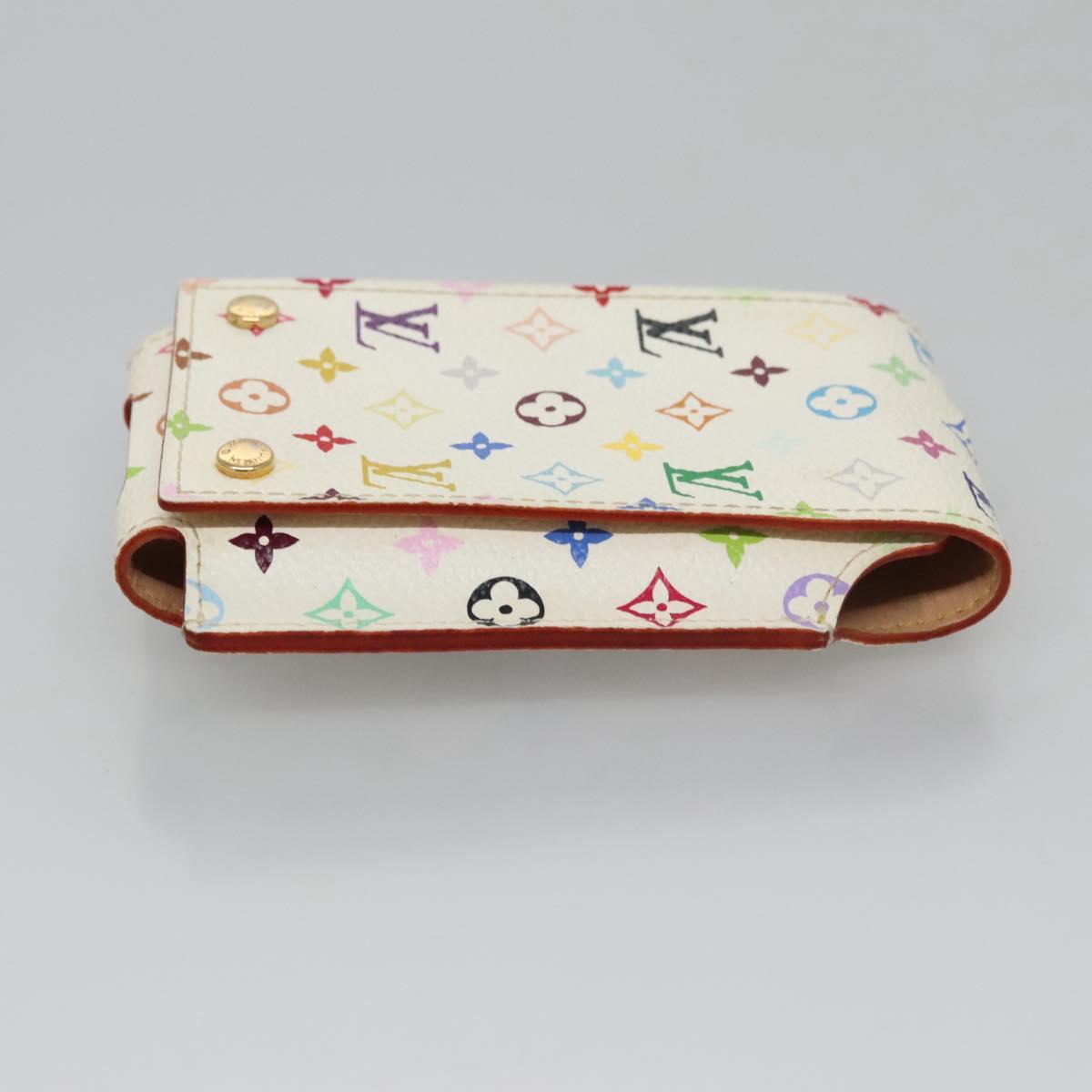 LOUIS VUITTON Monogram Multicolor iPod Nano Case White M60014 LV Auth 115606V