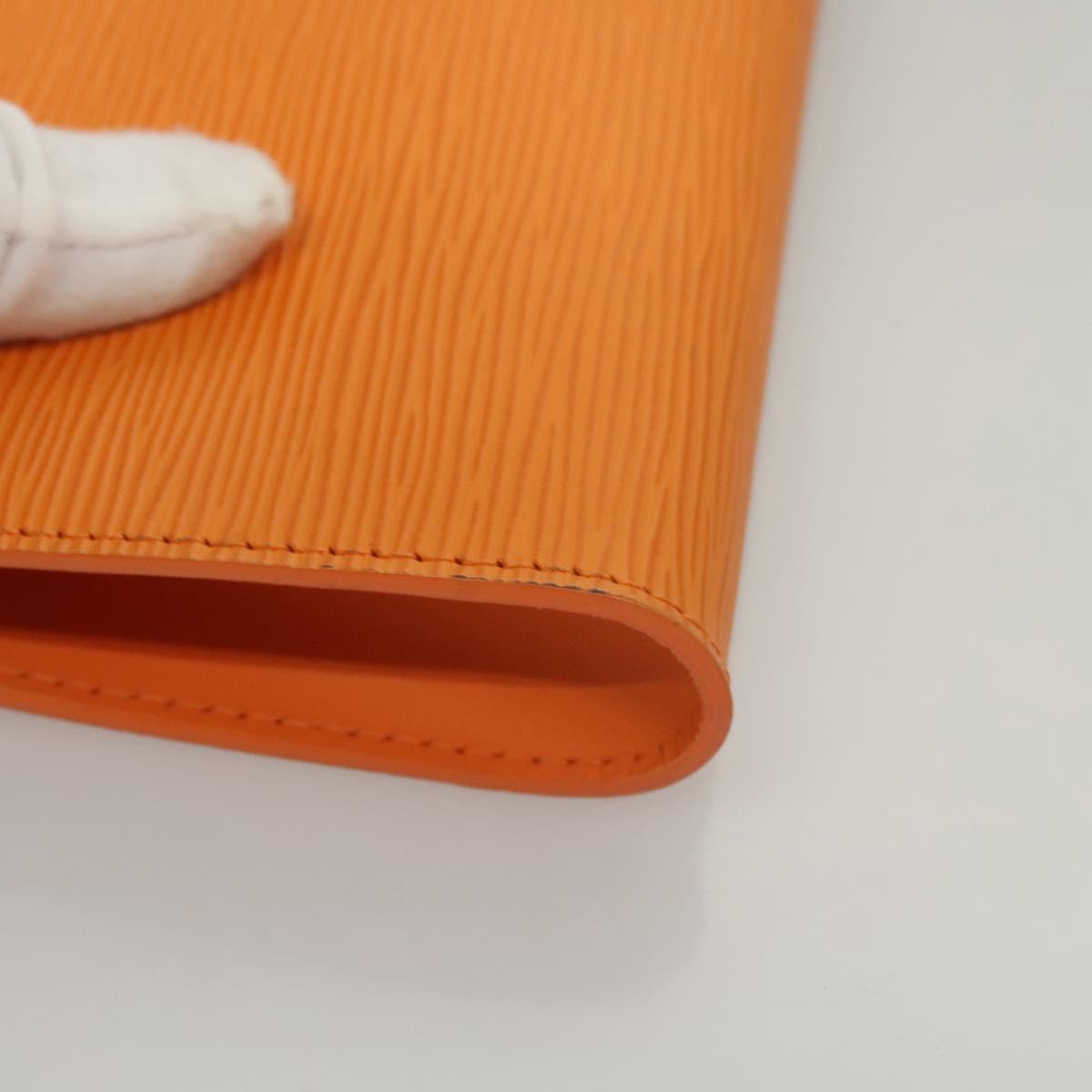 LOUIS VUITTON Epi Pouch Orange Mandarin LV Auth 115631