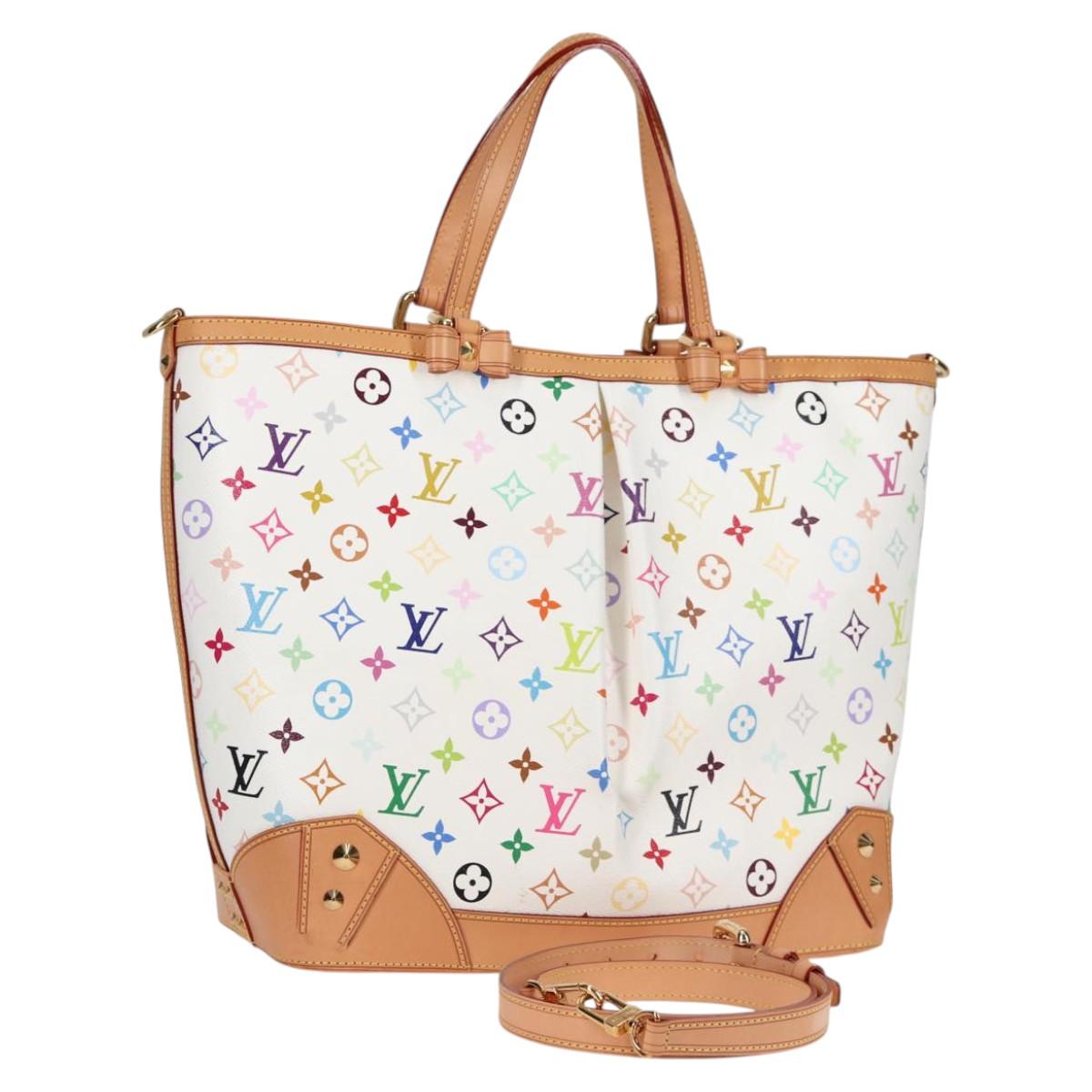 LOUIS VUITTON Multicolor Shirley GM Hand Bag 2way White M93214 LV Auth 115639SAM