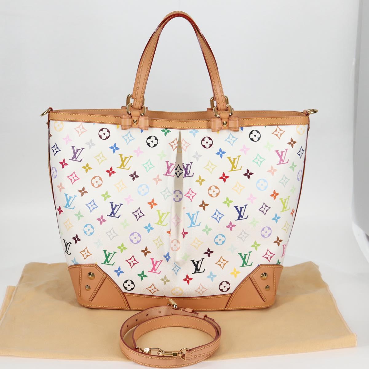 LOUIS VUITTON Multicolor Shirley GM Hand Bag 2way White M93214 LV Auth 115639AM