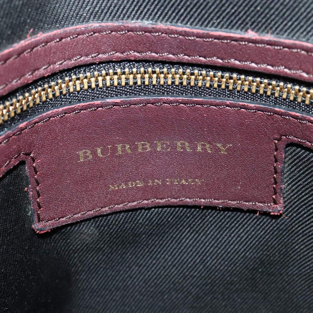 BURBERRY Nova Check Hand Bag Canvas 2way Beige Auth 115677