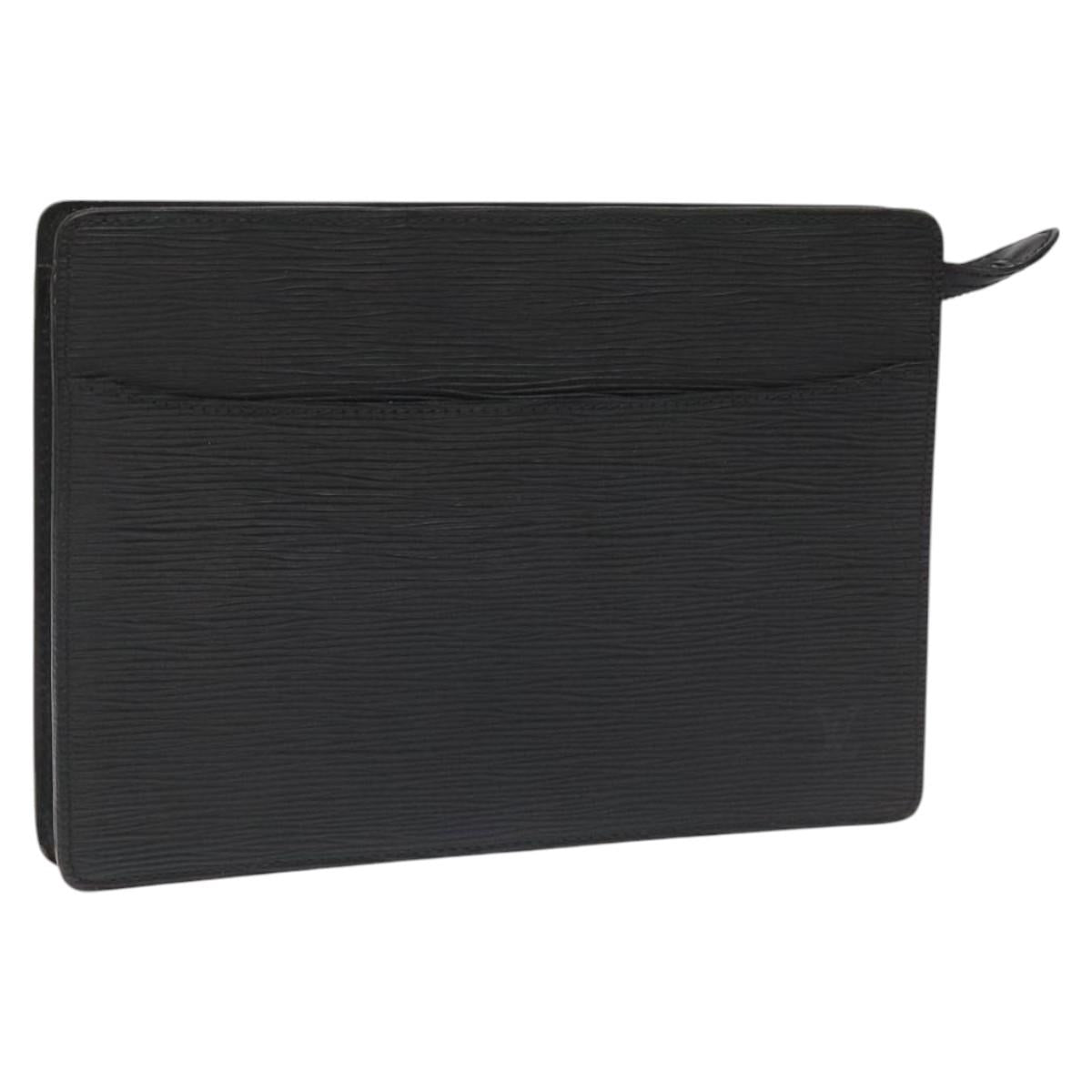 LOUIS VUITTON Epi Pochette Homme Clutch Bag Black Noir M52522 LV Auth 115686
