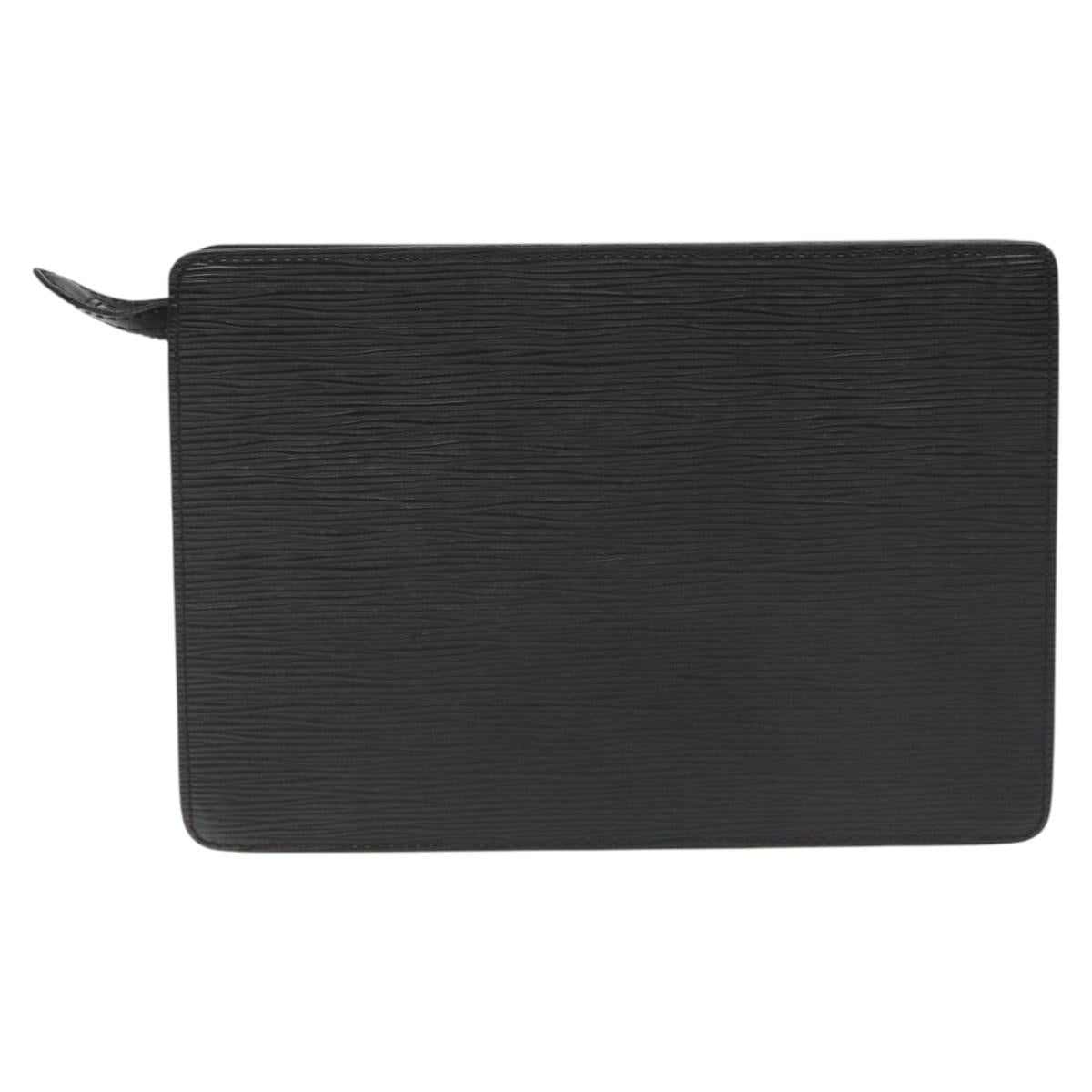 LOUIS VUITTON Epi Pochette Homme Clutch Bag Black Noir M52522 LV Auth 115686