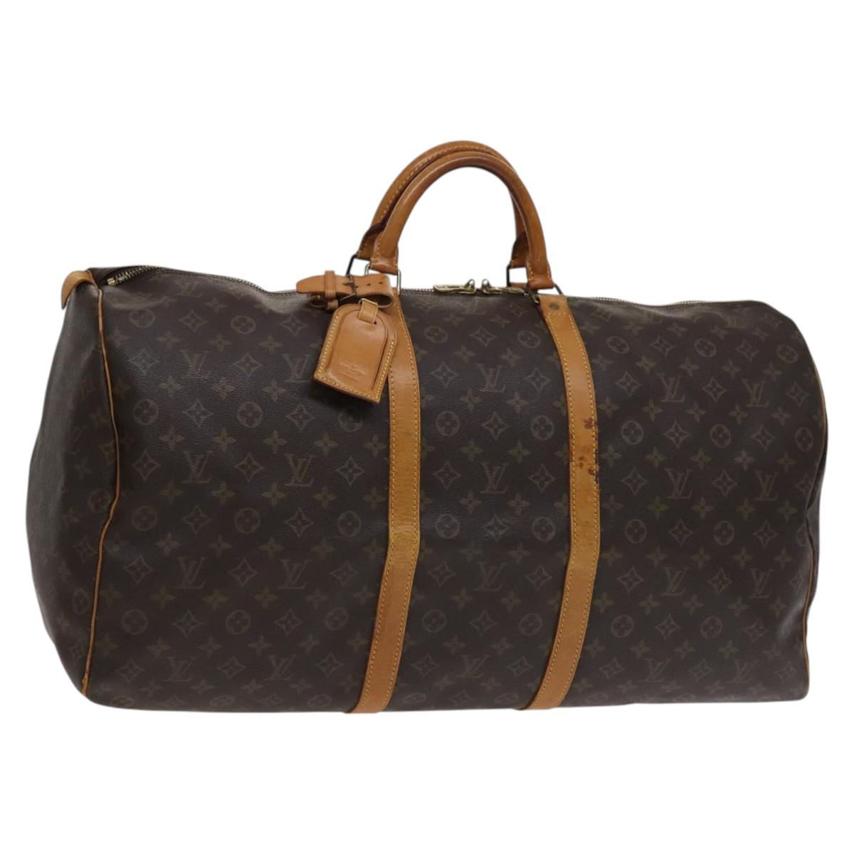 LOUIS VUITTON Monogram Keepall 60 Boston Bag M41422 LV Auth 115701