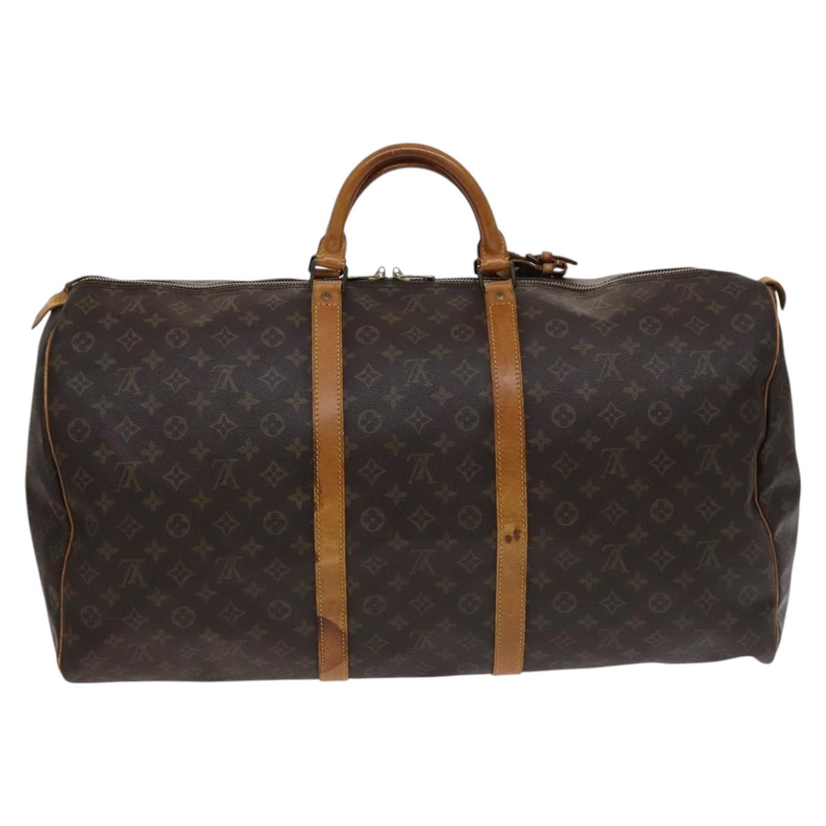 LOUIS VUITTON Monogram Keepall 60 Boston Bag M41422 LV Auth 115701