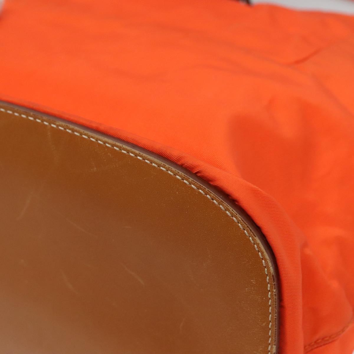 PRADA Shoulder Bag Nylon Orange Auth 115729