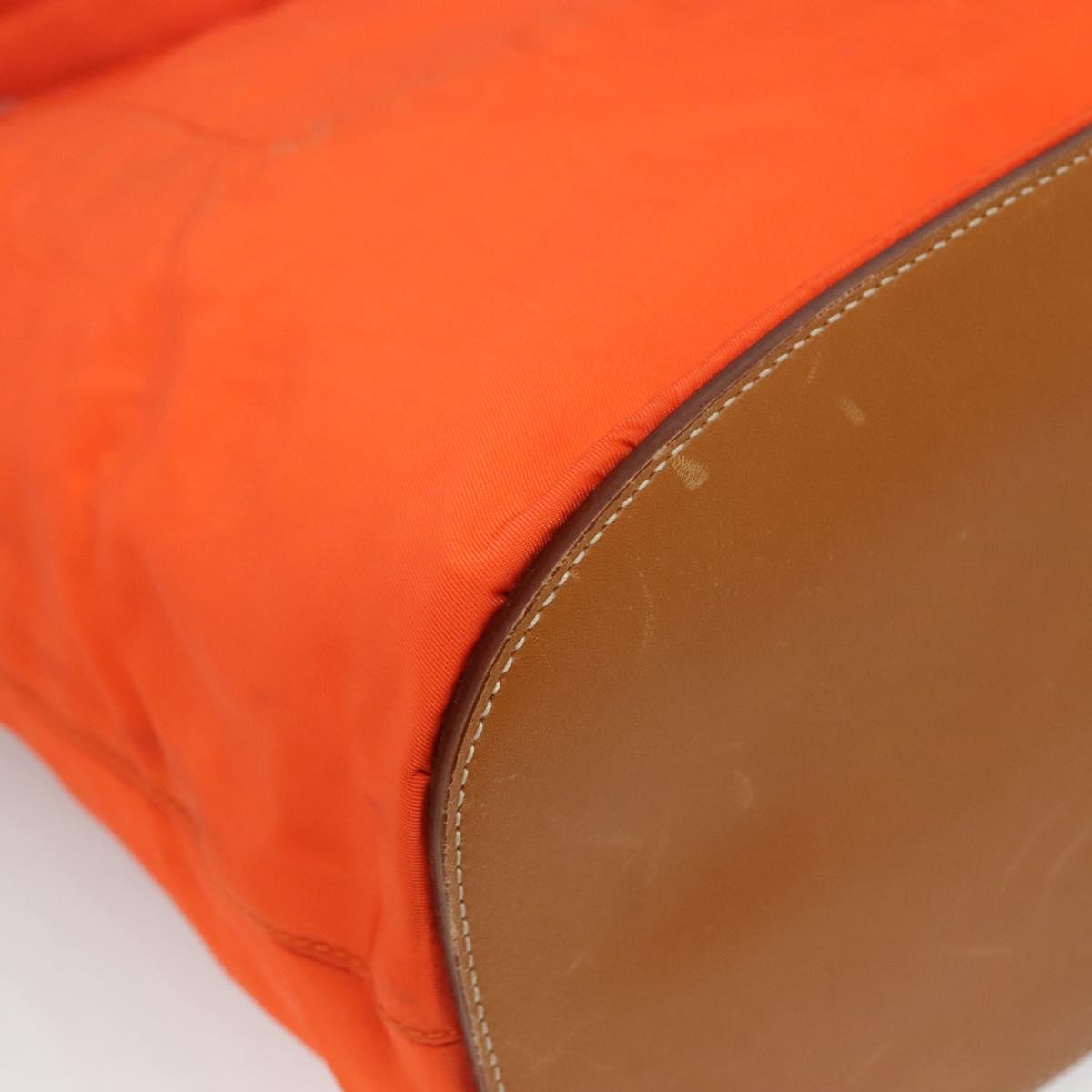 PRADA Shoulder Bag Nylon Orange Auth 115729