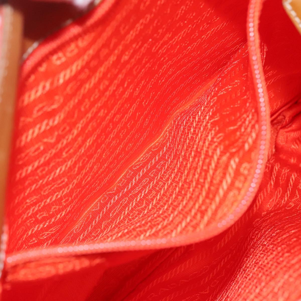 PRADA Shoulder Bag Nylon Orange Auth 115729