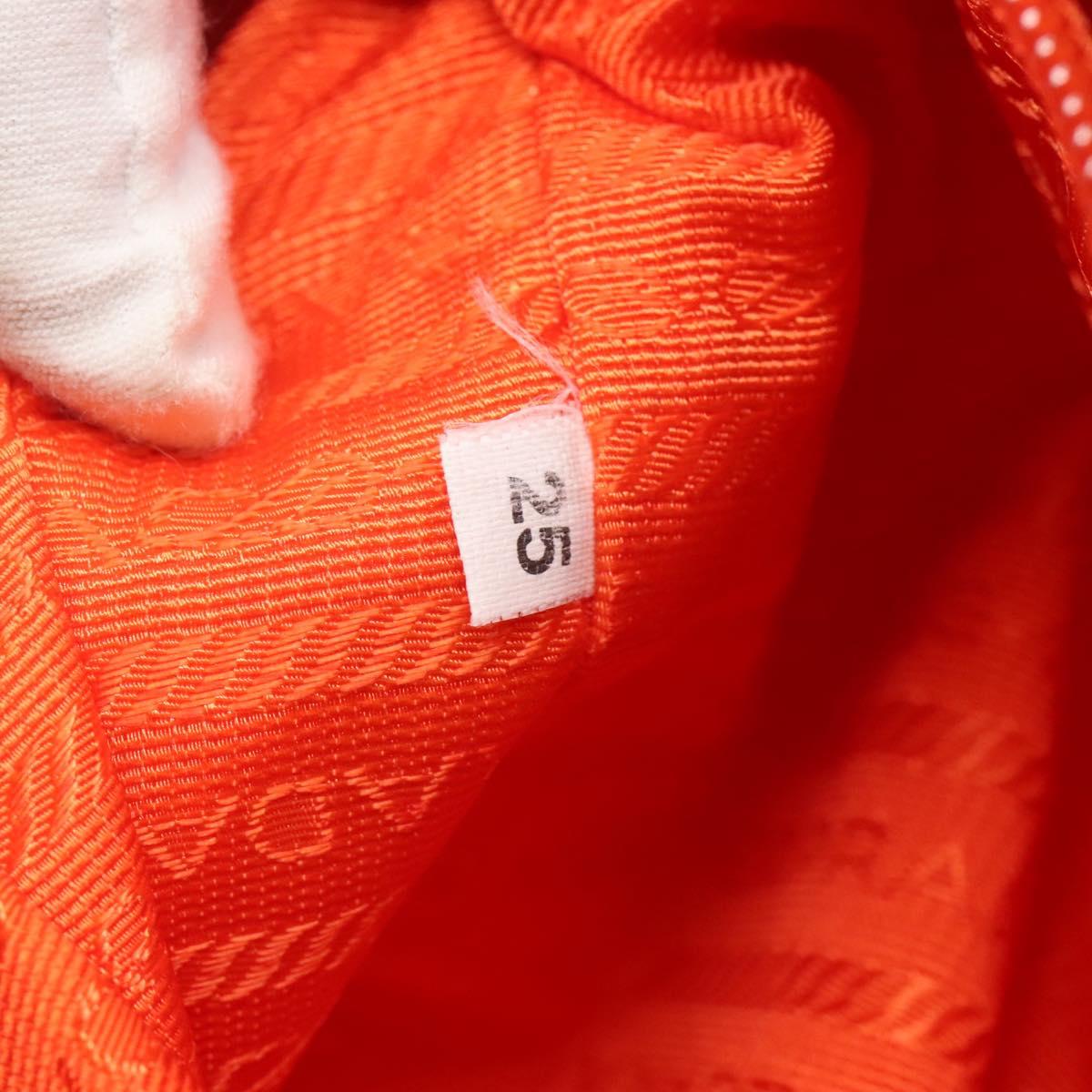 PRADA Shoulder Bag Nylon Orange Auth 115729
