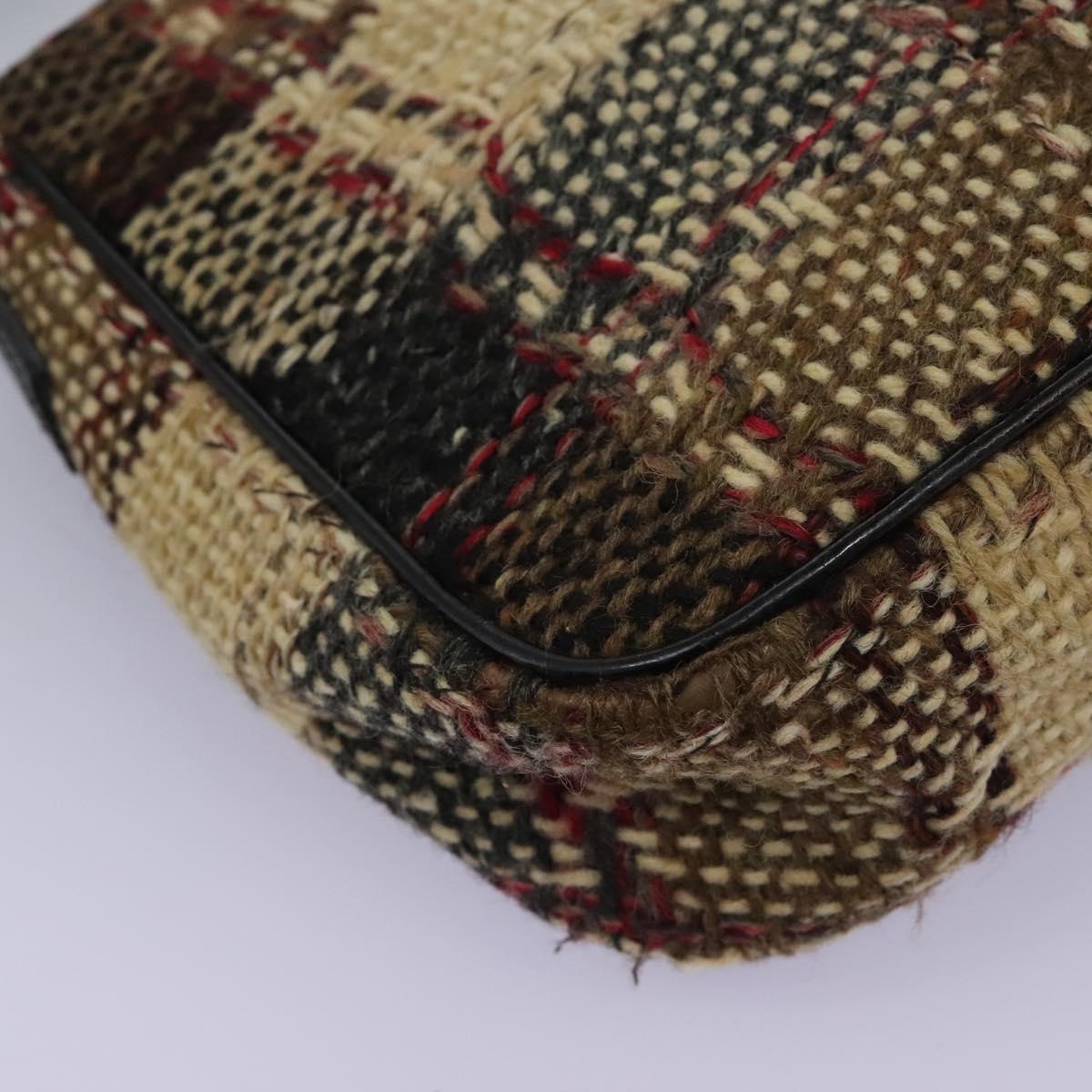 BURBERRY Nova Check Shoulder Bag Canvas Beige Auth 115735