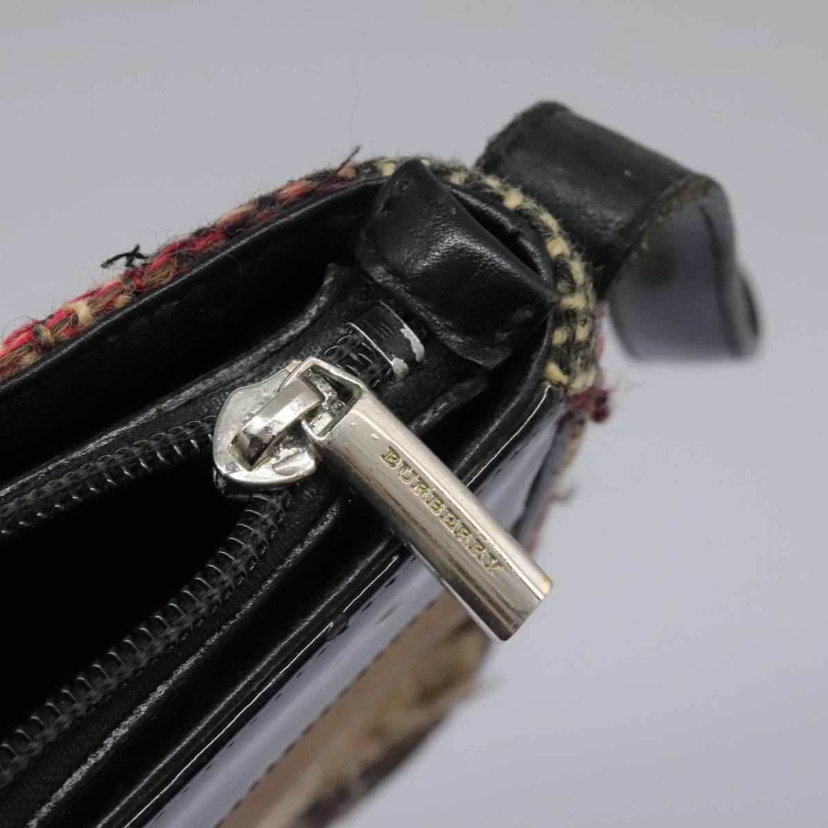 BURBERRY Nova Check Shoulder Bag Canvas Beige Auth 115735