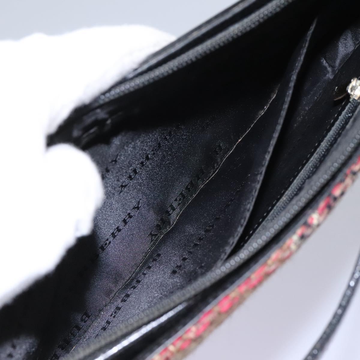 BURBERRY Nova Check Shoulder Bag Canvas Beige Auth 115735