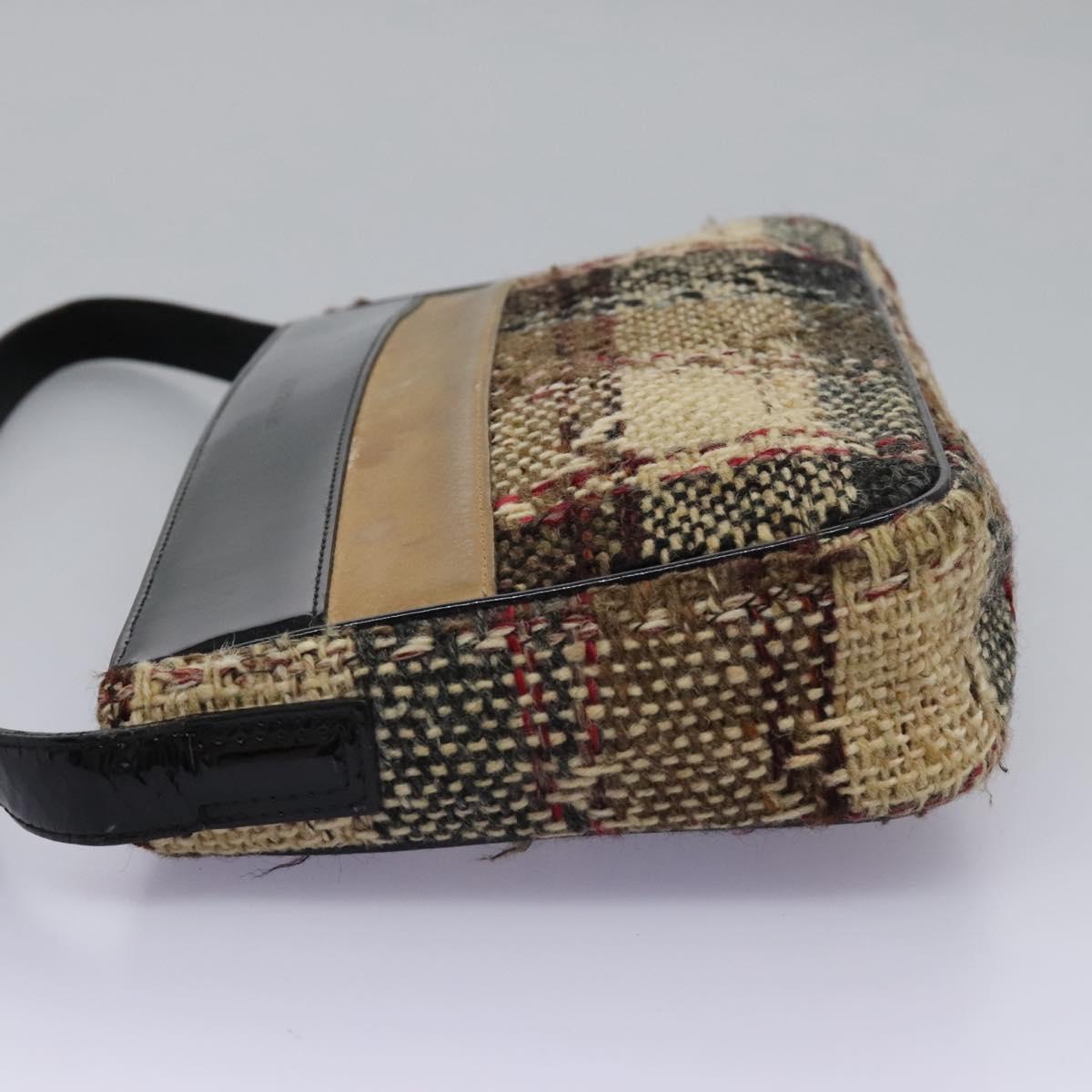 BURBERRY Nova Check Shoulder Bag Canvas Beige Auth 115735