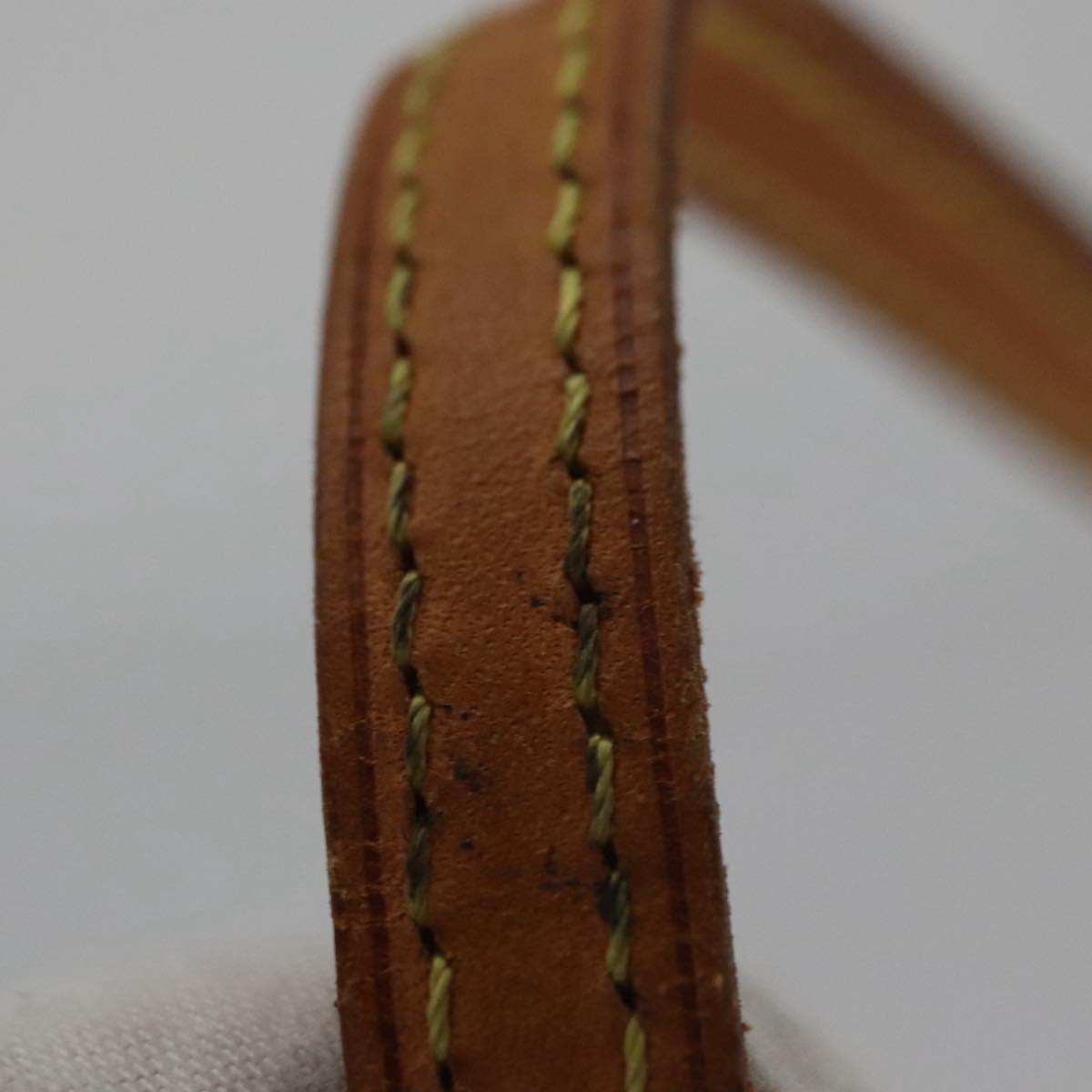LOUIS VUITTON Shoulder Strap Leather 47.2"" Beige LV Auth 115737