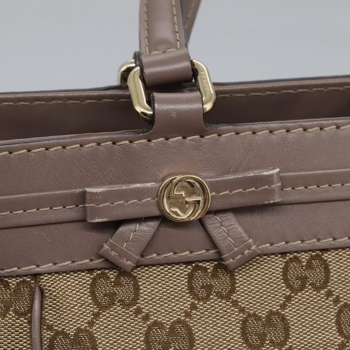 GUCCI GG Canvas Tote Bag Beige 257061 Auth 115754