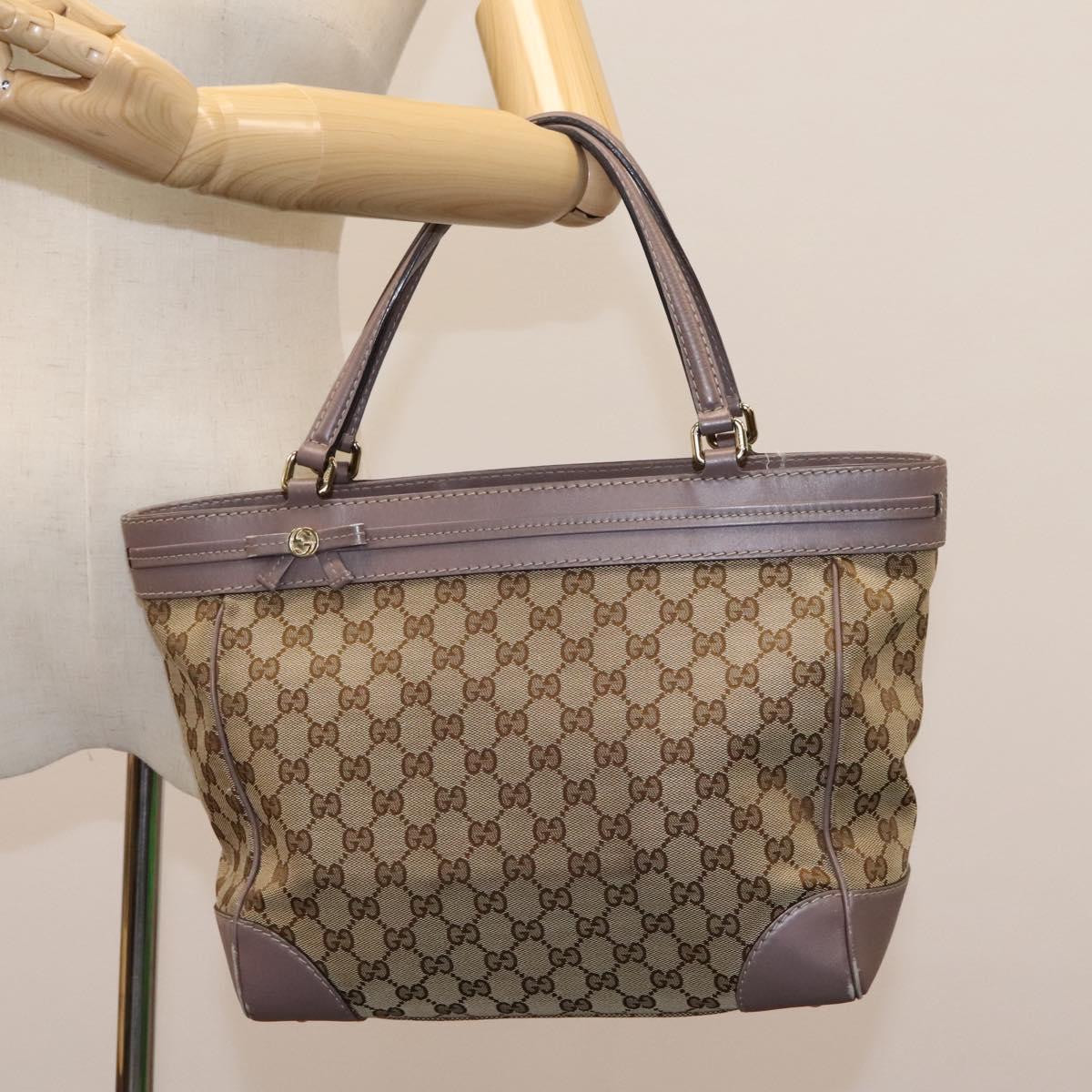 GUCCI GG Canvas Tote Bag Beige 257061 Auth 115754