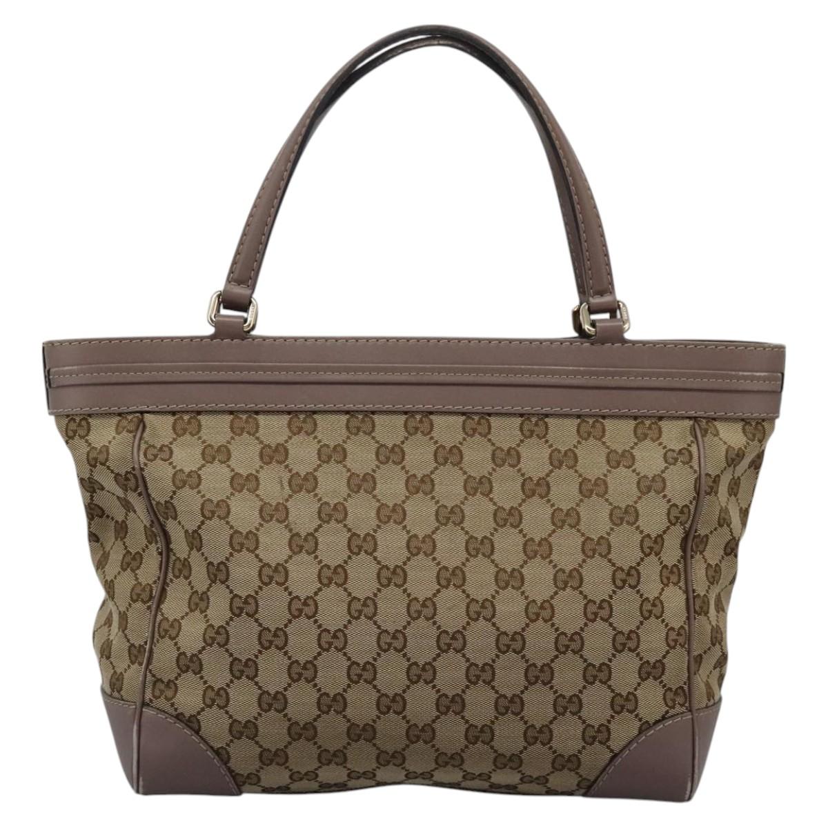 GUCCI GG Canvas Tote Bag Beige 257061 Auth 115754