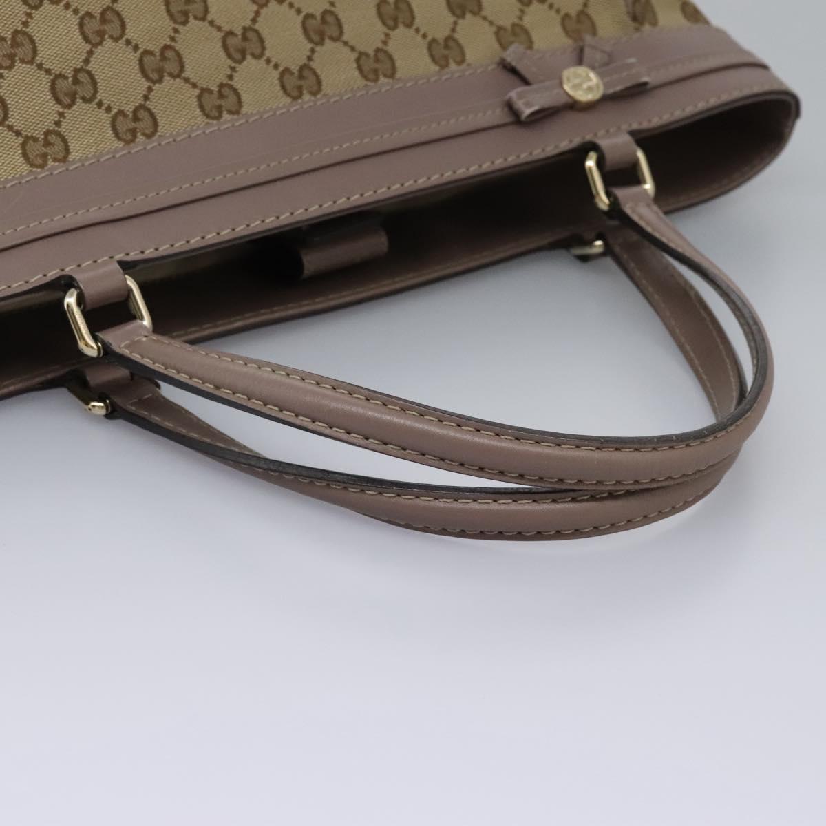 GUCCI GG Canvas Tote Bag Beige 257061 Auth 115754