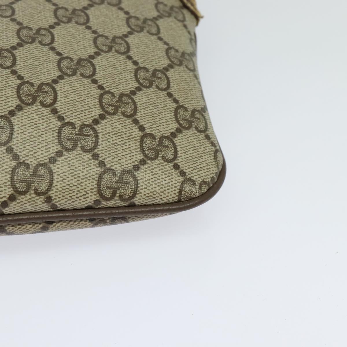 GUCCI GG Supreme Web Sherry Line Shoulder Bag PVC Beige 904 02 047 Auth 115823