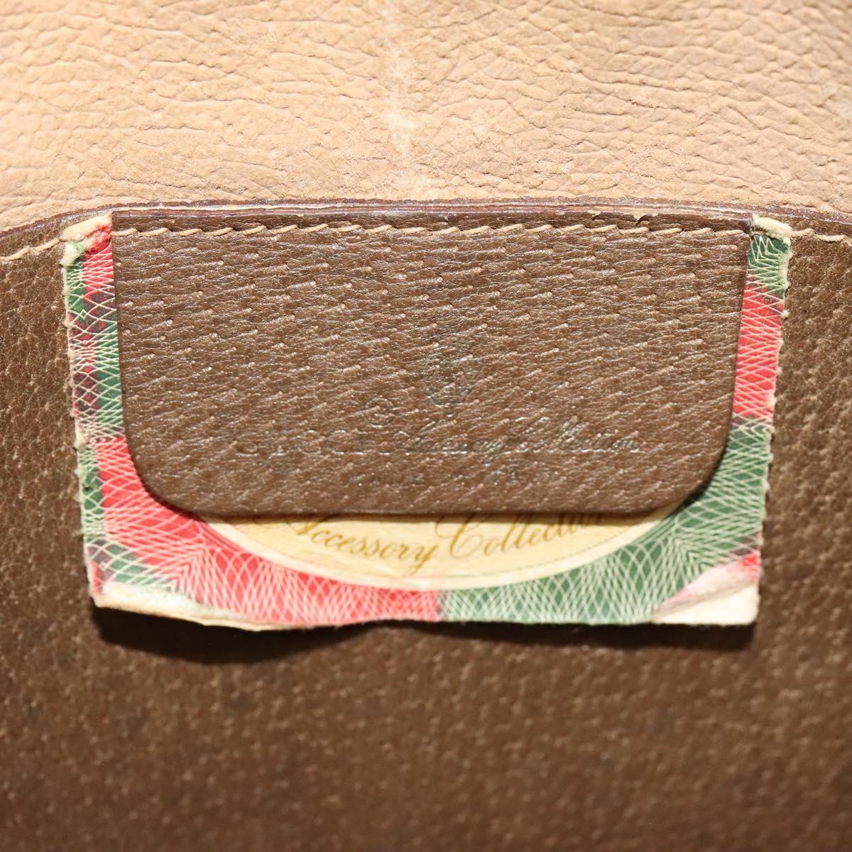 GUCCI GG Supreme Web Sherry Line Shoulder Bag PVC Beige 904 02 047 Auth 115823