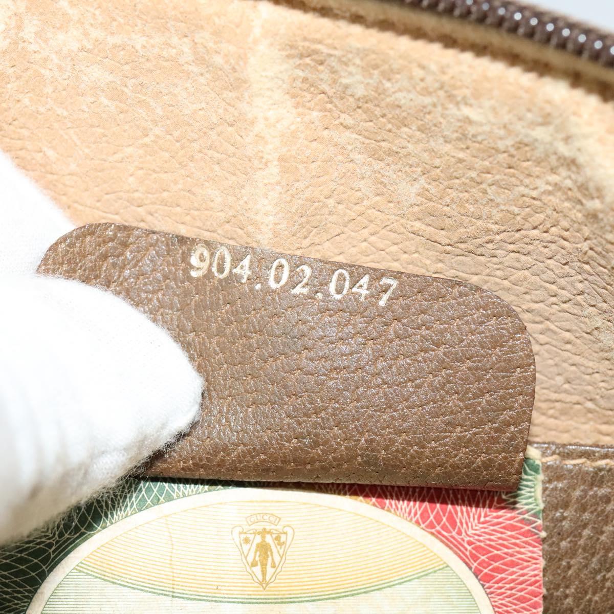 GUCCI GG Supreme Web Sherry Line Shoulder Bag PVC Beige 904 02 047 Auth 115823